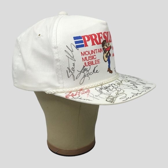 Vintage Presleys Mountain Music Jubilee Mesh Snapback Cap Rope Braid Autographed - Picture 2 of 13